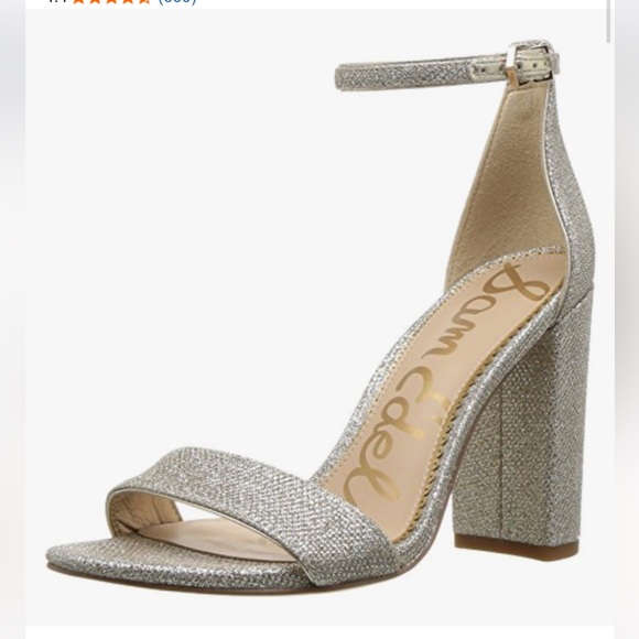 Sam Edelman Yaro glitter silver Ankle Strap Sandal
Heels Shoes Size 7 Metallic - Picture 1 of 11